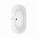 Carissa 60 Inch Freestanding Acrylic White Bathtub With With Matte Black Trim Top View