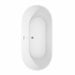 Carissa 67 Inch Freestanding Acrylic White Bathtub With Polished Chrome Trim Top View