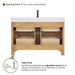 Cascadia 48 Single Bathroom Vanity with Top Weathered Fir Back View