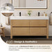 Cascadia 48 Single Bathroom Vanity with Top Weathered Fir Front View Detail