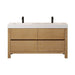 Cascadia 60 Double Bathroom Vanity with Top Weathered Fir Front View