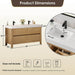 Cascadia 60 inch Double Bathroom Vanity with Top Weathered Fir Dimension