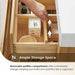 Cascadia 72 Double Bathroom Vanity with Top Weathered Fir Open Drawer Top View