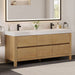 Cascadia 72 inch Double Bathroom Vanity with Top Weathered Fir Corner View