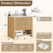 Cecil 36 inch Single Bathroom Vanity with Top White Oak Product Dimension