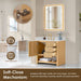 Cecil 36 inch Single Bathroom Vanity with Top White Oak Soft Close Drawer