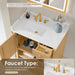 Cecil 36 Single Bathroom Vanity with Top White Oak Countertop