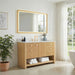Cecil 48 Single Bathroom Vanity with Top White Oak Corner View