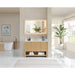 Cecil 48 Single Bathroom Vanity with Top White Oak Front View