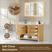 Cecil 48 Single Bathroom Vanity with Top White Oak Softclose Drawer