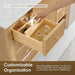 Cecil 60 Double Bathroom Vanity with Top White Oak Custumizable Organization