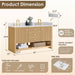 Cecil 60 Double Bathroom Vanity with Top White Oak Dimension