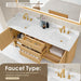 Cecil 72 Double Bathroom Vanity with Top White Oak Countertop