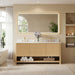 Cecil 72 Double Bathroom Vanity with Top White Oak Front View