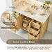 Cedar 48 inch Single Bathroom Vanity with Top Natural Wood Top View Countertop