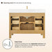 Cedar 48 Single Bathroom Vanity with Top Natural Wood Back View