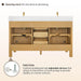 Cedar 60 Double Bathroom Vanity with Top Natural Wood Back View
