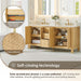Cedar 72 Double Bathroom Vanity with Top Natural Wood Soft Close Drawer