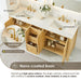 Cedar 72 inch Double Bathroom Vanity with Top Natural Wood Countertop