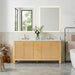 Cedar 72 inch Double Bathroom Vanity with Top Natural Wood Front View