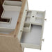 Celeste 36" Single Vanity in Sunwashed Oak With Embossed Shagreen Middle Drawer Open