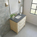 Celeste 36" Single Vanity Sunwashed Oak With Embossed Shagreen Parisien Bleu Silestone Top
