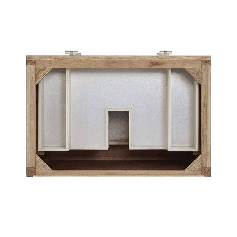 Celeste 36" Single Vanity Sunwashed Oak With Embossed Shagreen Top View