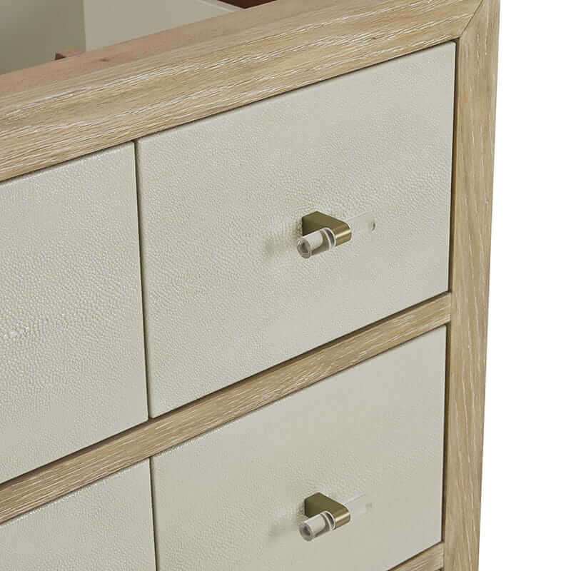 Celeste 48 Inch Single Vanity in Sunwashed Oak With Embossed Shagreen With Stainless Steel Toggle Style Knobs