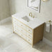 Celeste 48" Single Vanity in Sunwashed Oak With Embossed Shagreen With White Zeus Silestone Top