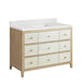 Celeste 48" Single Vanity Sunwashed Oak With Embossed Shagreen Side View in White Background