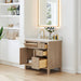 Cerrito 36 inch Single Bathroom Vanity with Top Natural Oak Open Drawer