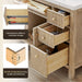 Cerrito 36 Single Bathroom Vanity with Top Natural Oak Full Extension Drawers