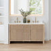 Cerrito 60 Double Bathroom Vanity with Top Natural Oak Front View
