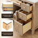 Cerrito 60 Double Bathroom Vanity with Top Natural Oak Full Extension Drawer
