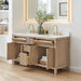 Cerrito 60 inch Double Bathroom Vanity with Top Natural Oak Corner View
