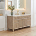 Cerrito 60 Inch Single Bathroom Vanity With Top Natural Oak Corner View