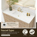 Cerrito 60 Inch Single Bathroom Vanity With Top Natural Oak Nano Coated Basin