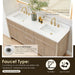 Cerrito 72 Double Bathroom Vanity with Top Natural Oak Nano Coated Basin