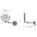 Charm LED Makeup Mirror Technical Drawings
