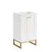 Chianti 20 Single Vanity Glossy White Champagne Brass