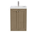 Chianti 20 Single Vanity Walnut Whisper With White Glossy Composite Stone Top