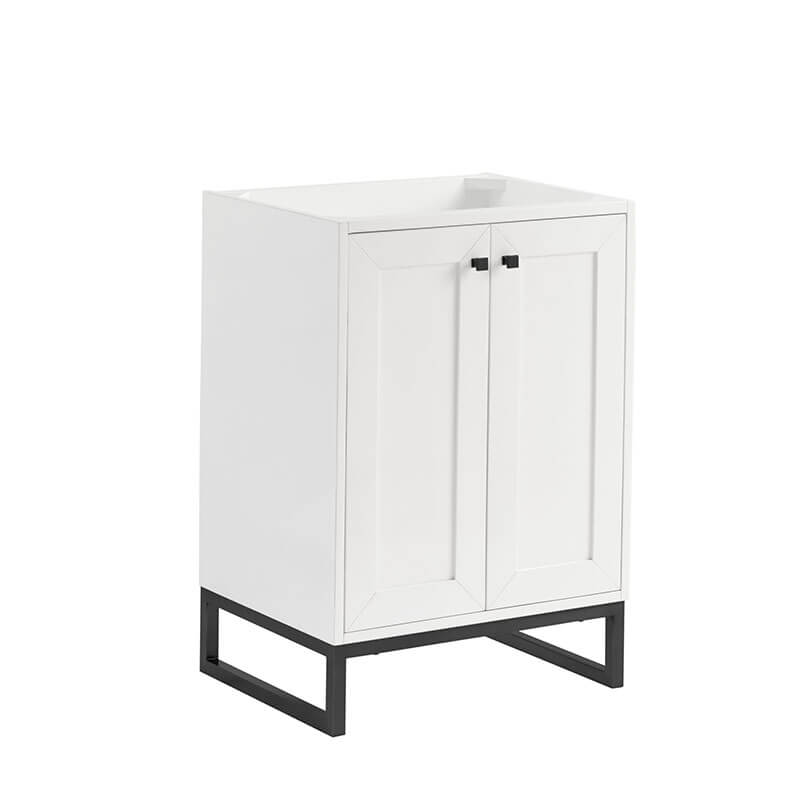 Chianti 24 Single Vanity Glossy White Matte Black