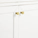 Chicago 30 Inch Single Vanity in Glossy White Champagne Brass Knob