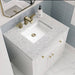 Chicago 30 Inch Single Vanity in Glossy White With Eternal Jasmine Pearl Silestone Top