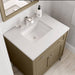 Chicago 30 Inch Single Vanity in Walnut Whisper With White Zeus Silestone Top