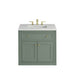 Chicago 30" Single Vanity in Smokey Celadon With White Zeus Silestone Top