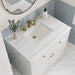 Chicago 36 Inch Single Vanity Glossy White With Arctic Fall Solid Surface Top