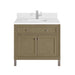 Chicago 36 Inch Single Vanity Walnut Whisper Front View