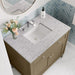 Chicago 36 Inch Single Vanity Walnut Whisper With Eternal Jasmine Pearl Silestone Top