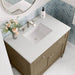 Chicago 36 Inch Single Vanity Walnut Whisper With White Zeus Silestone Top
